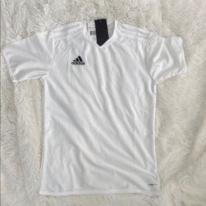 Adidas White Performance Jersey V-Neck